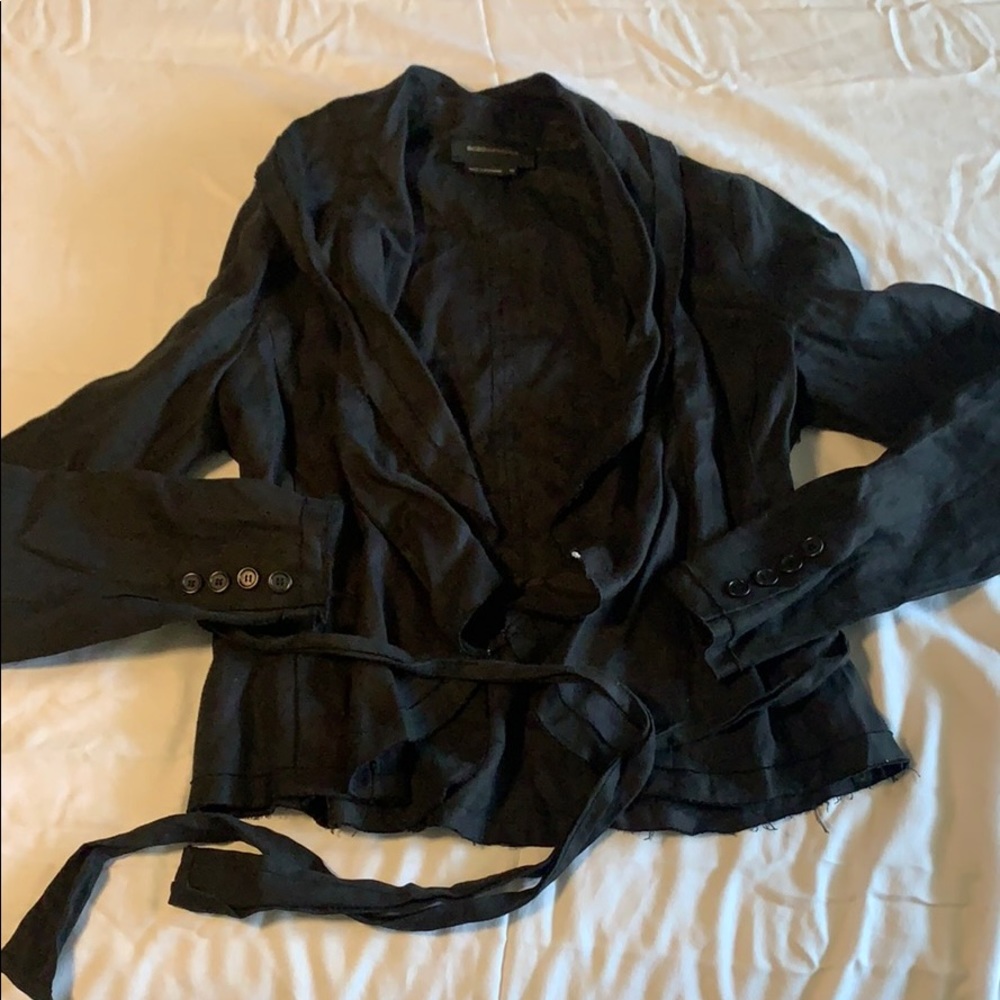 BCBG linen black blazer